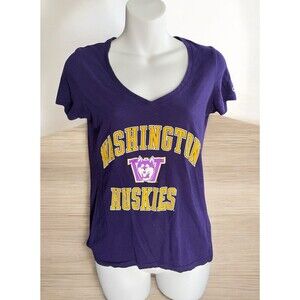 Champion Washington Huskies V-Neck Women Shirt SZ XS